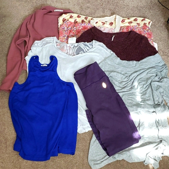 Free People Tops - 7 LOT FREE PEOPLE LOT SZ M L XL